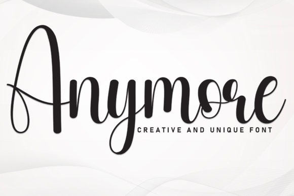 Anymore: A Flowing Handwritten Font for Timeless Designs